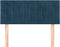 vidaXL - Hoofdbord - 90x5x78/88 - cm - fluweel - donkerblauw
