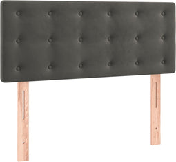 vidaXL - Hoofdbord - 90x5x78/88 - cm - fluweel - donkergrijs