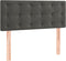 vidaXL - Hoofdbord - 90x5x78/88 - cm - fluweel - donkergrijs