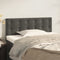 vidaXL - Hoofdbord - 90x5x78/88 - cm - fluweel - donkergrijs