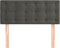 vidaXL - Hoofdbord - 90x5x78/88 - cm - fluweel - donkergrijs