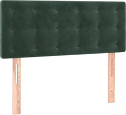 vidaXL - Hoofdbord - 90x5x78/88 - cm - fluweel - donkergroen