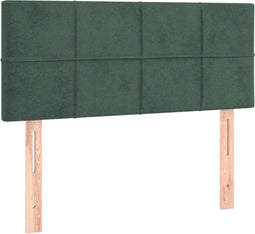 vidaXL - Hoofdbord - 90x5x78/88 - cm - fluweel - donkergroen