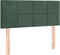 vidaXL - Hoofdbord - 90x5x78/88 - cm - fluweel - donkergroen
