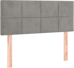 vidaXL - Hoofdbord - 90x5x78/88 - cm - fluweel - lichtgrijs