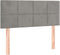 vidaXL - Hoofdbord - 90x5x78/88 - cm - fluweel - lichtgrijs