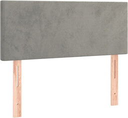 vidaXL - Hoofdbord - 90x5x78/88 - cm - fluweel - lichtgrijs