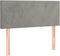 vidaXL - Hoofdbord - 90x5x78/88 - cm - fluweel - lichtgrijs
