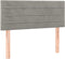 vidaXL - Hoofdbord - 90x5x78/88 - cm - fluweel - lichtgrijs