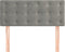 vidaXL - Hoofdbord - 90x5x78/88 - cm - fluweel - lichtgrijs