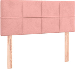 vidaXL - Hoofdbord - 90x5x78/88 - cm - fluweel - roze