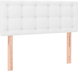 vidaXL - Hoofdbord - 90x5x78/88 - cm - kunstleer - wit