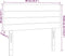 vidaXL - Hoofdbord - 90x5x78/88 - cm - stof - blauw