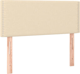 vidaXL - Hoofdbord - 90x5x78/88 - cm - stof - crèmekleurig