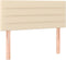vidaXL - Hoofdbord - 90x5x78/88 - cm - stof - crèmekleurig
