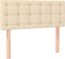 vidaXL - Hoofdbord - 90x5x78/88 - cm - stof - crèmekleurig