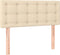 vidaXL - Hoofdbord - 90x5x78/88 - cm - stof - crèmekleurig