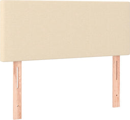 vidaXL - Hoofdbord - 90x5x78/88 - cm - stof - crèmekleurig
