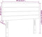 vidaXL - Hoofdbord - 90x5x78/88 - cm - stof - crèmekleurig