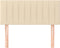 vidaXL - Hoofdbord - 90x5x78/88 - cm - stof - crèmekleurig