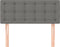 vidaXL - Hoofdbord - 90x5x78/88 - cm - stof - donkergrijs
