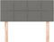 vidaXL - Hoofdbord - 90x5x78/88 - cm - stof - donkergrijs
