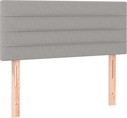 vidaXL - Hoofdbord - 90x5x78/88 - cm - stof - lichtgrijs