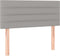 vidaXL - Hoofdbord - 90x5x78/88 - cm - stof - lichtgrijs
