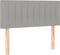 vidaXL - Hoofdbord - 90x5x78/88 - cm - stof - lichtgrijs