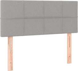 vidaXL - Hoofdbord - 90x5x78/88 - cm - stof - lichtgrijs