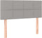 vidaXL - Hoofdbord - 90x5x78/88 - cm - stof - lichtgrijs