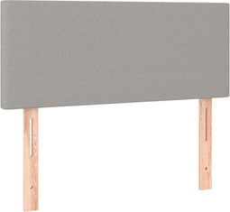 vidaXL - Hoofdbord - 90x5x78/88 - cm - stof - lichtgrijs