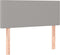vidaXL - Hoofdbord - 90x5x78/88 - cm - stof - lichtgrijs