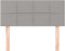 vidaXL - Hoofdbord - 90x5x78/88 - cm - stof - lichtgrijs