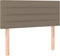 vidaXL - Hoofdbord - 90x5x78/88 - cm - stof - taupe