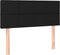 vidaXL - Hoofdbord - 90x5x78/88 - cm - stof - zwart