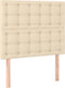 vidaXL - Hoofdbord - 90x5x78/88 - cm - stof - zwart
