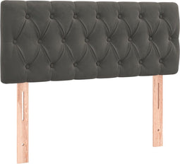 vidaXL - Hoofdbord - 90x7x78/88 - cm - fluweel - donkergrijs