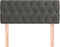 vidaXL - Hoofdbord - 90x7x78/88 - cm - fluweel - donkergrijs