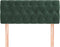 vidaXL - Hoofdbord - 90x7x78/88 - cm - fluweel - donkergroen