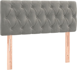 vidaXL - Hoofdbord - 90x7x78/88 - cm - fluweel - lichtgrijs