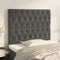 vidaXL - Hoofdbord - 90x7x78/88 - cm - fluweel - lichtgrijs