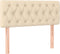 vidaXL - Hoofdbord - 90x7x78/88 - cm - stof - crèmekleurig