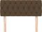 vidaXL - Hoofdbord - 90x7x78/88 - cm - stof - donkerbruin