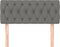 vidaXL - Hoofdbord - 90x7x78/88 - cm - stof - donkergrijs