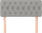 vidaXL - Hoofdbord - 90x7x78/88 - cm - stof - lichtgrijs