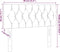 vidaXL - Hoofdbord - 90x7x78/88 - cm - stof - zwart
