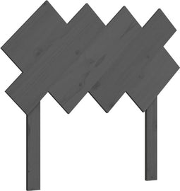 vidaXL - Hoofdbord - 92x3x81 - cm - massief - grenenhout - grijs