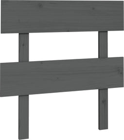 vidaXL - Hoofdbord - 93,5x3x81 - cm - massief - grenenhout - grijs