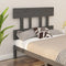 vidaXL - Hoofdbord - 93,5x3x81 - cm - massief - grenenhout - grijs